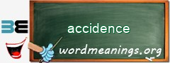 WordMeaning blackboard for accidence